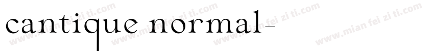 cantique normal字体转换